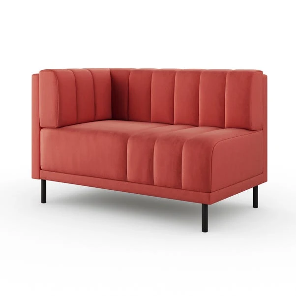 Amali Corner Dining Bench, Matte Plush Velvet - Image 6