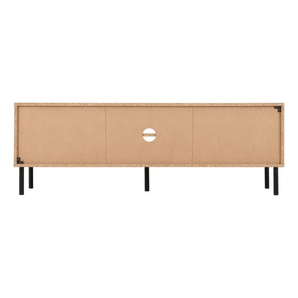 Leon 2 Door TV Unit Stand For TVs Up To 65", Oak Effect - Image 6