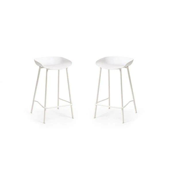 Renzo Set Of 2 Bar Stools, Metal - Image 16