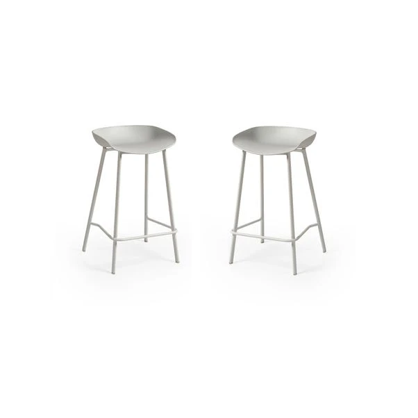 Renzo Set Of 2 Bar Stools, Metal - Image 2