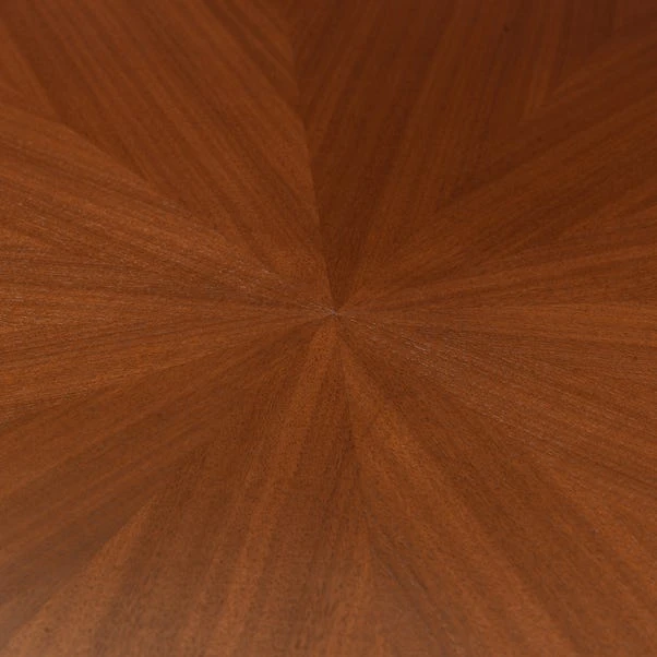 Huxley 4 Seater Round Dining Table, Walnut - Image 5