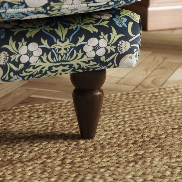 Jolene William Morris Strawberry Thief Print Velvet Snuggle Chair - Image 5