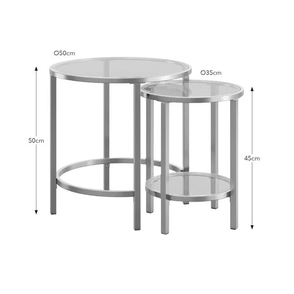 Sofia Glass Nest Of Tables - Image 12