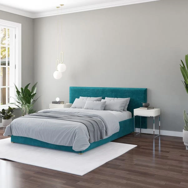 Hanging Wall Panel Dual Mount Plush Velvet Headboard - Image 9