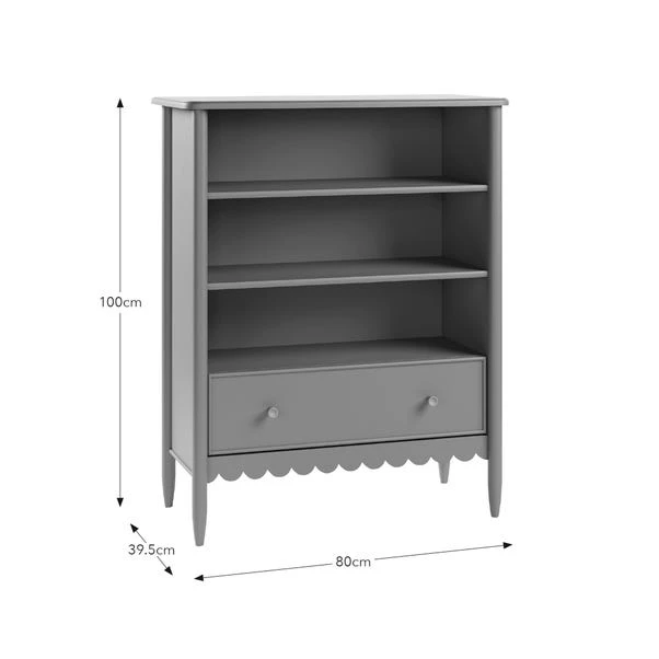 Remi Scalloped Low Bookcase - Image 7