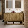 Humphrey Double Vanity Unit, Mango Wood Effect
