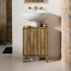 Humphrey Compact Under Sink Unit, Mango Wood Effect