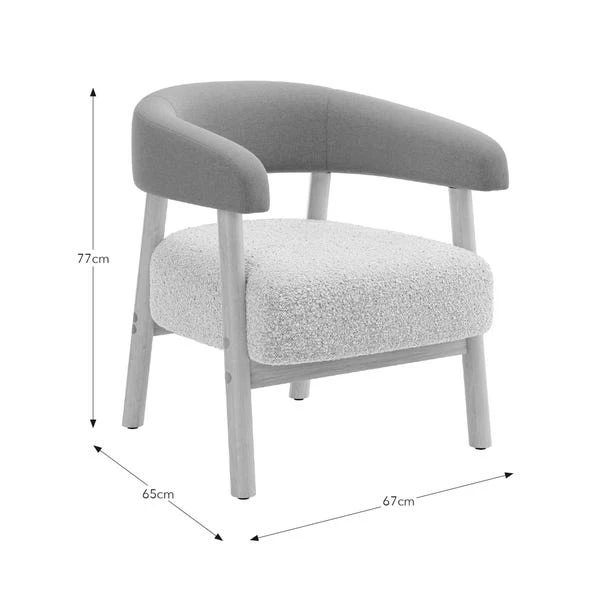 Cleo Chunky Boucle Accent Chair - Image 16