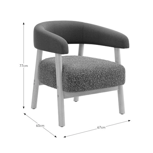 Cleo Chunky Boucle Accent Chair - Image 8