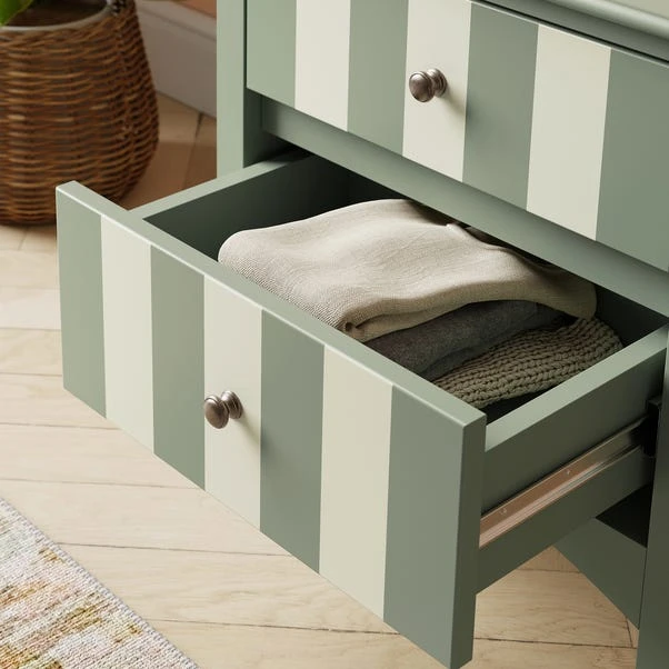 Beatrice Wide 2 Drawer Bedside Table - Image 3