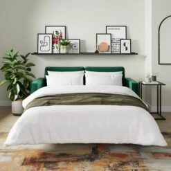 Zoe Plain Velvet 3 Seater Sofa Bed