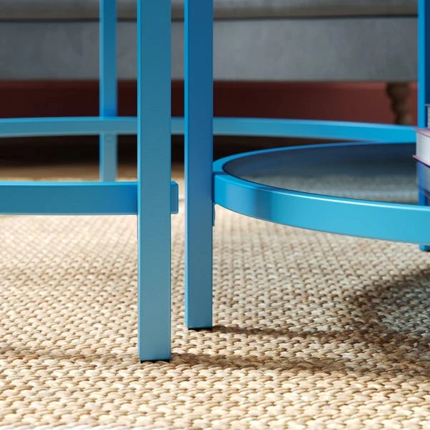 Sofia Glass Coffee Nest Of Tables - Image 17