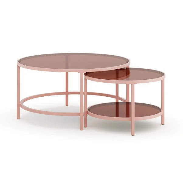 Sofia Glass Coffee Nest Of Tables - Image 13