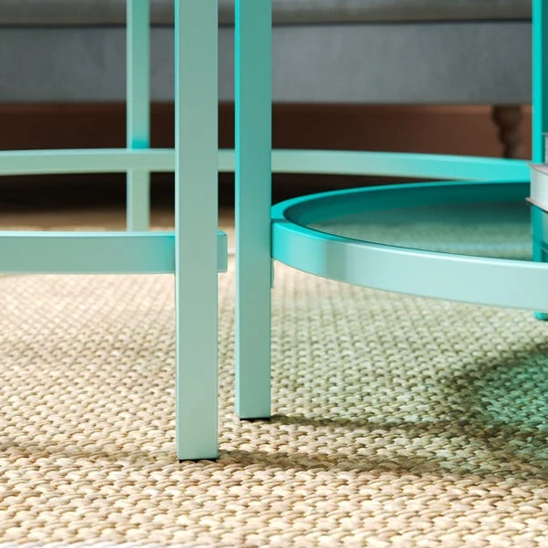 Sofia Glass Coffee Nest Of Tables - Image 3