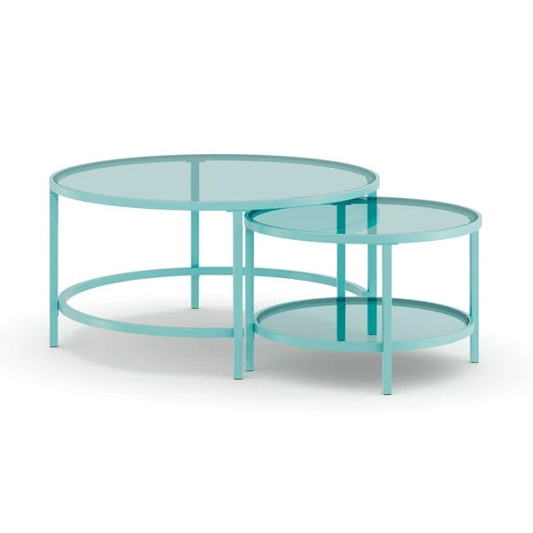 Sofia Glass Coffee Nest Of Tables - Image 6