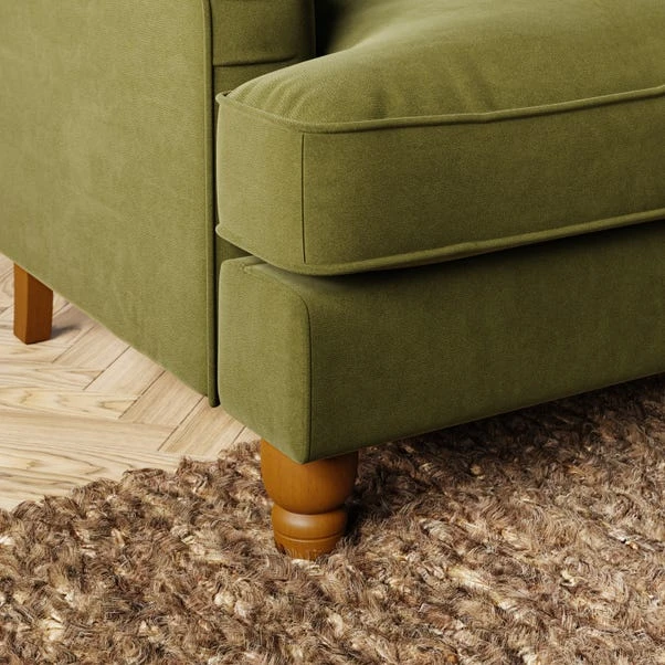 Beatrice Velvet Olive Corner Sofa - Image 14