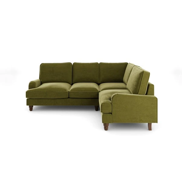 Beatrice Velvet Olive Corner Sofa - Image 16