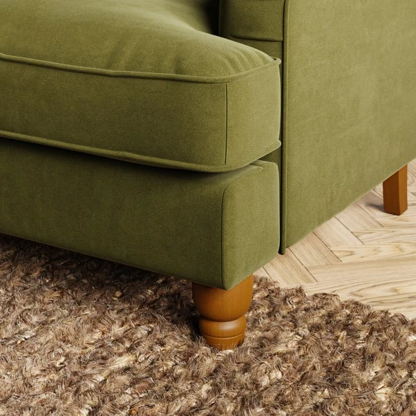 Beatrice Velvet Olive Corner Sofa - Image 5