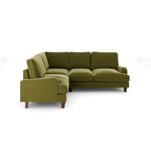 Beatrice Velvet Olive Corner Sofa - Image 7