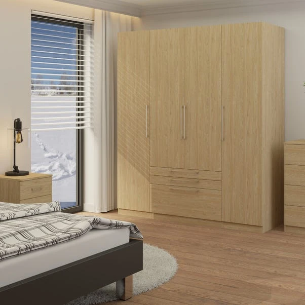 Harmony Foster 4 Door 3 Drawer Wardrobe - Image 20