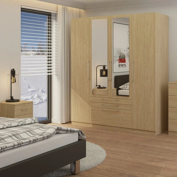 Harmony Foster 4 Door 3 Drawer Wardrobe - Image 15