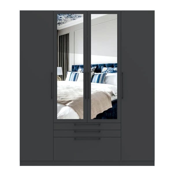 Harmony Foster 4 Door 3 Drawer Wardrobe - Image 2