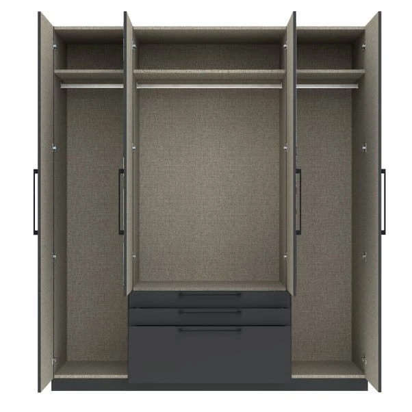 Harmony Foster 4 Door 3 Drawer Wardrobe - Image 4