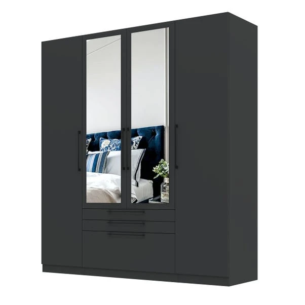 Harmony Foster 4 Door 3 Drawer Wardrobe - Image 6