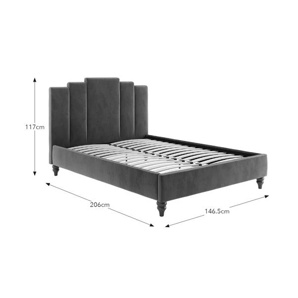 Rene Bed Frame, Velvet - Image 18