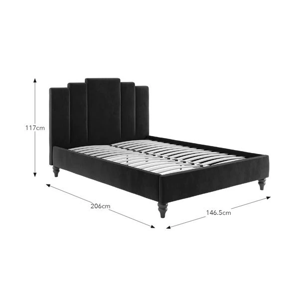 Rene Bed Frame, Velvet - Image 7