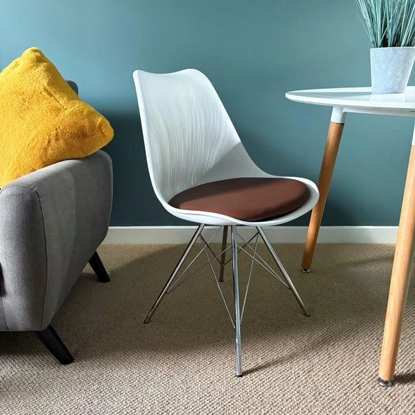 Fusion Living Soho White Plastic Dining Chair - Image 16