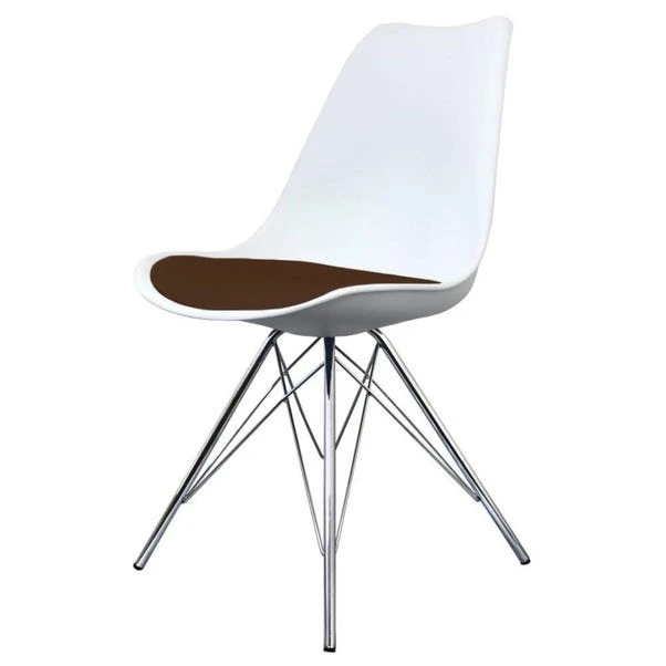 Fusion Living Soho White Plastic Dining Chair - Image 17