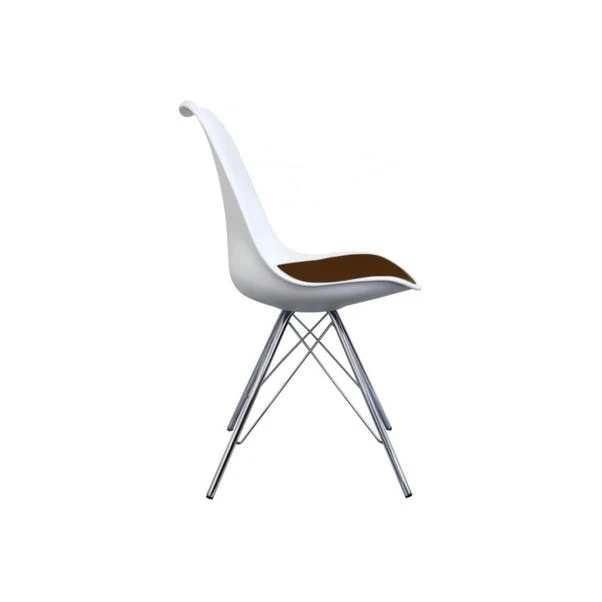 Fusion Living Soho White Plastic Dining Chair - Image 19