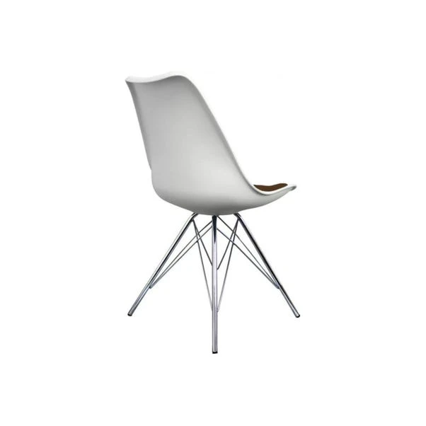 Fusion Living Soho White Plastic Dining Chair - Image 20