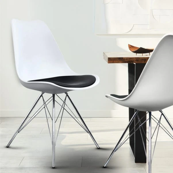 Fusion Living Soho White Plastic Dining Chair - Image 9