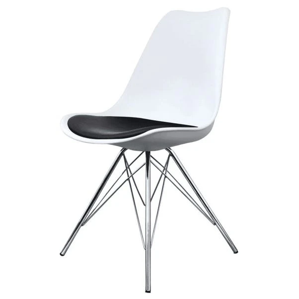 Fusion Living Soho White Plastic Dining Chair - Image 10