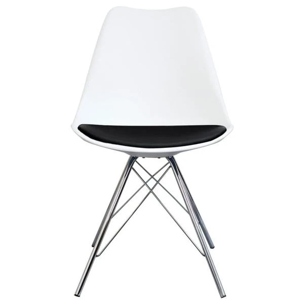 Fusion Living Soho White Plastic Dining Chair - Image 11