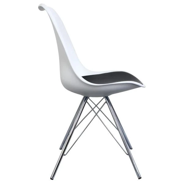 Fusion Living Soho White Plastic Dining Chair - Image 12