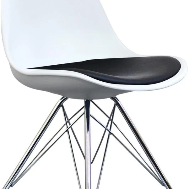 Fusion Living Soho White Plastic Dining Chair - Image 14