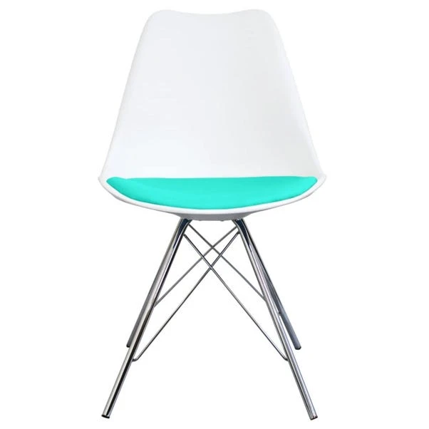 Fusion Living Soho White Plastic Dining Chair - Image 3