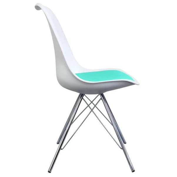 Fusion Living Soho White Plastic Dining Chair - Image 4