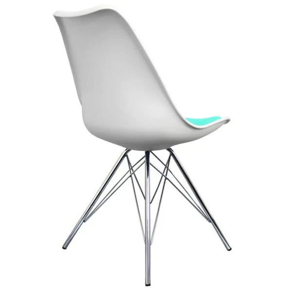 Fusion Living Soho White Plastic Dining Chair - Image 5