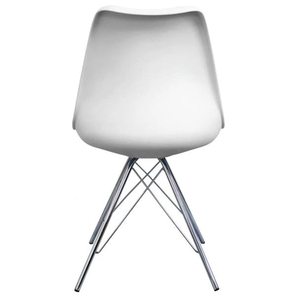 Fusion Living Soho White Plastic Dining Chair - Image 6