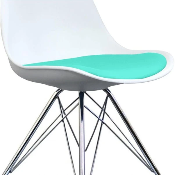 Fusion Living Soho White Plastic Dining Chair - Image 7
