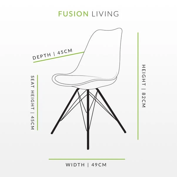 Fusion Living Soho White Plastic Dining Chair - Image 8