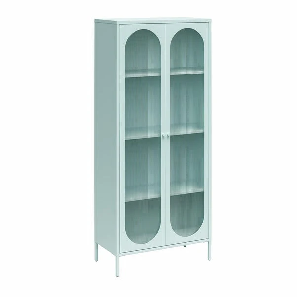 Luna Tall Fluted Sideboard, Glass - Image 9