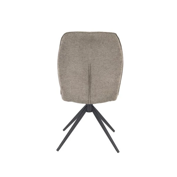 Indus Valley Set Of 2 Pebble Swivel Dining Chair, Taupe - Image 4