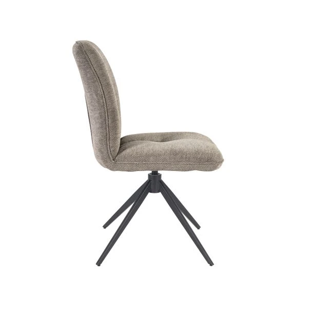 Indus Valley Set Of 2 Pebble Swivel Dining Chair, Taupe - Image 5