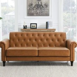 Greta Faux Leather 3 Seater Sofa