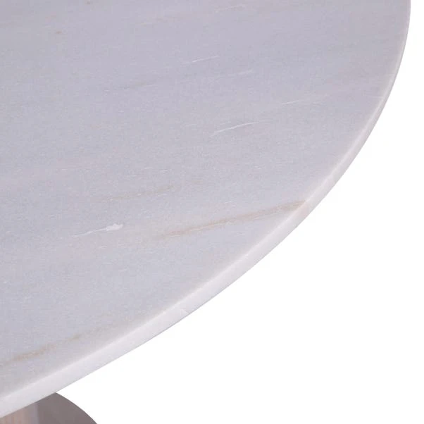 Indus Valley Cleo Round 4 Seater Dining Table With 4 Cleo Dining Chairs - Image 4